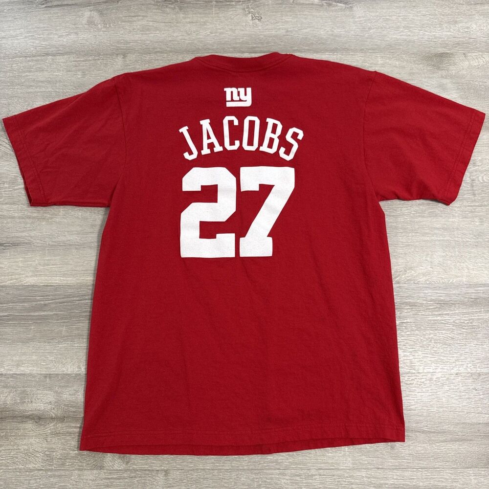 Brandon Jacobs Shirt New York Giants Men’s Medium Reebok Running Back Red